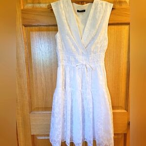 Tommy Hilfiger White Floral Midi Dress Women's Size 2